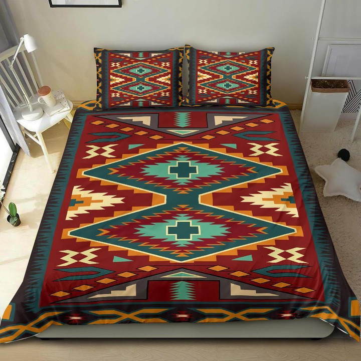 Tribe Ethnic Red Pattern Native American Bedding Sets