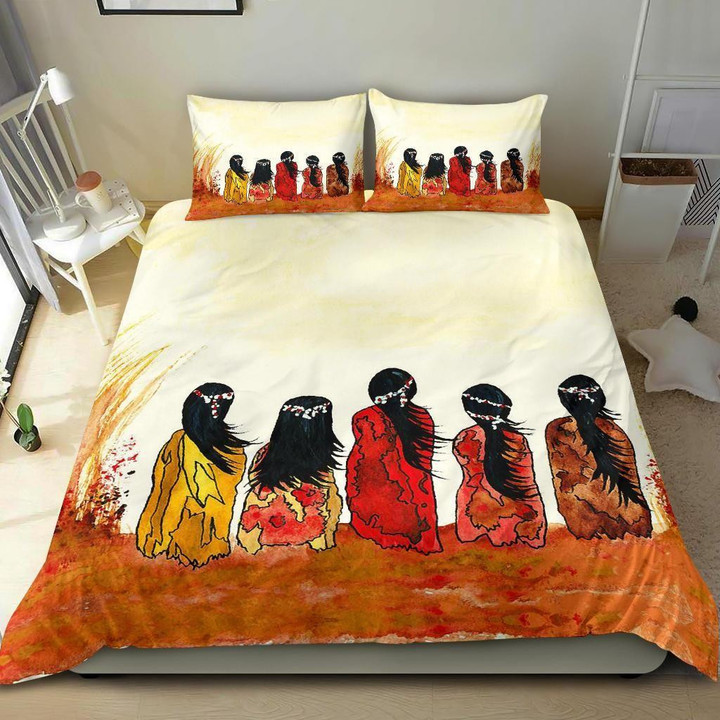 Native Girls Native American Bedding Set 01