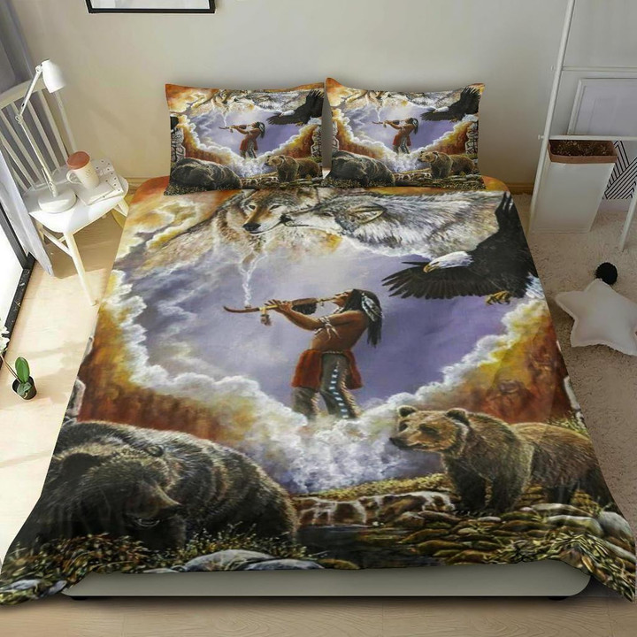 Calling The Totems Native American Bedding Set