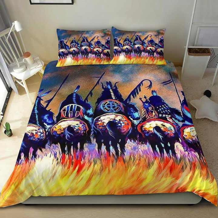 5 Warriors Native American Bedding Set