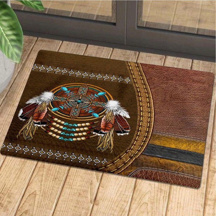 National Native American Heritage Vitage Durable Doormat, Native American Home Decorative Welcome Doormat
