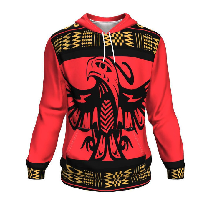 Red Thunderbird Native American Design Hoodie 01
