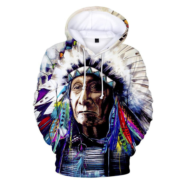 Pullover Chief Native American Hoodie