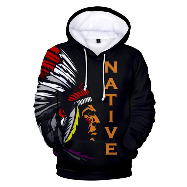 Chief Native American Black Hoodie 02