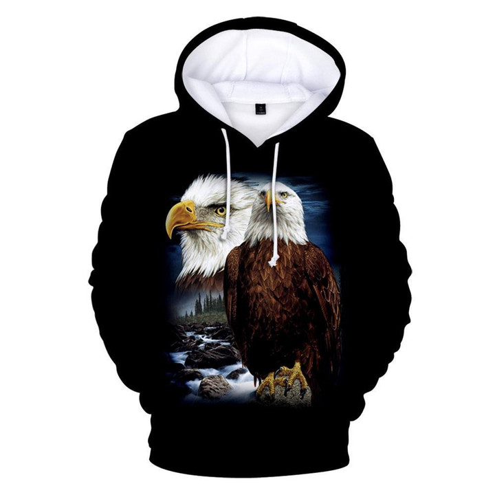 Eagle Native American Black Hoodie