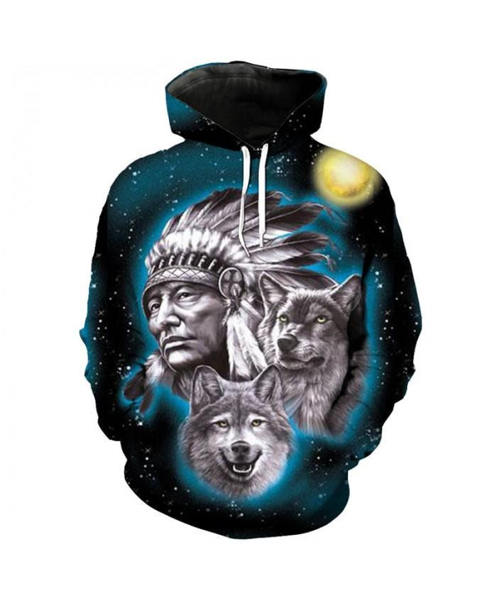Chief and Wolf Native Hoodie