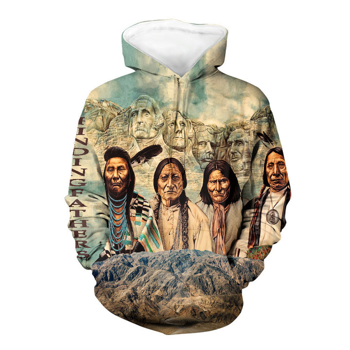 GB-NAT00198-02 Founding Fathers Native American 3D Hoodie