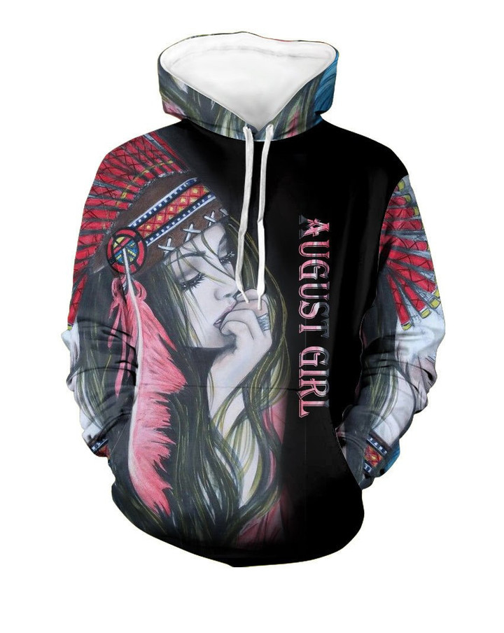 August Native Girl - Birth Month Hoodie