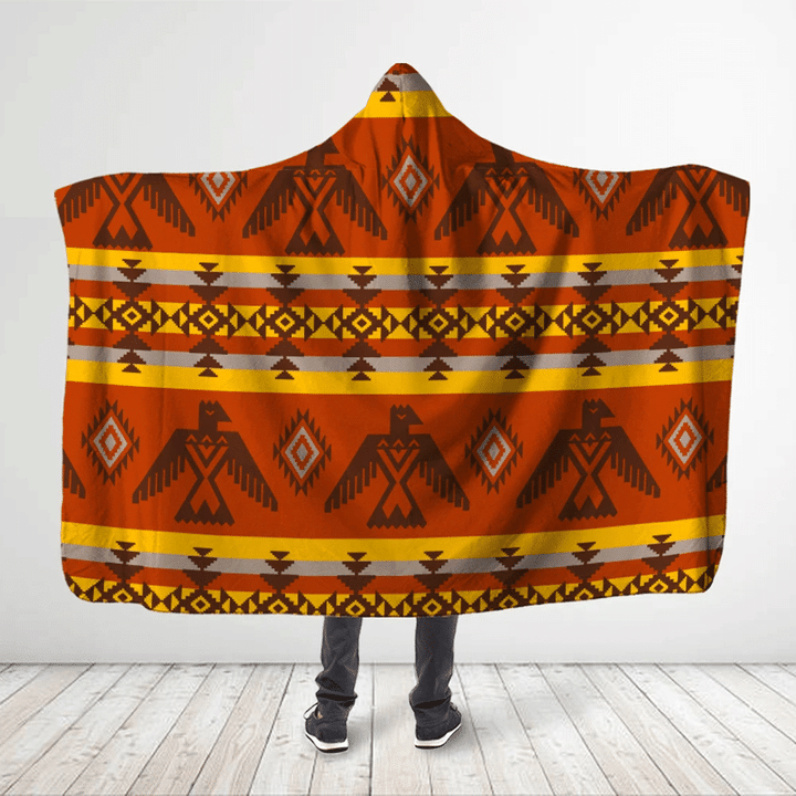 Native American - Eagle Symnbol - Hooded Blanket