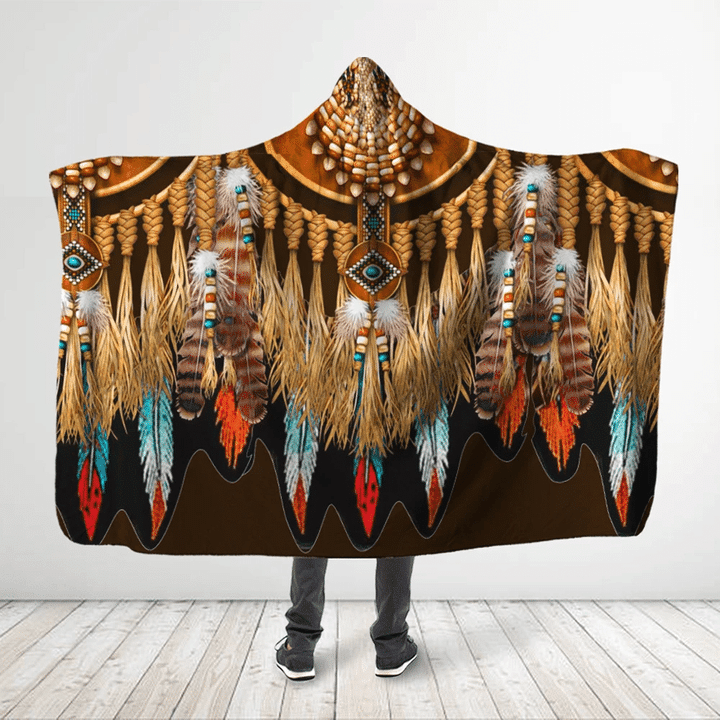 Native American - Style 3D All Over Printed Glorious Hooded Blanket