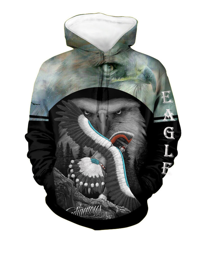 GB-NAT00448 Eagle & Chief Native 3D Hoodie