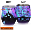 Witch Get My Flying Monkeys Custom Wine Tumbler Personalized Witch Wine Tumbler Gift For Witch