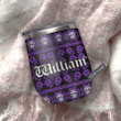 Purple Sugar Skull Personalized ABLZ1607013Z Wine Tumbler