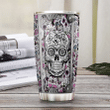 Personalized Sugar Skull Metal Style DNM1201015Z Stainless Steel Tumbler