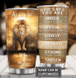 Amazing Lion God Says You Are Personalized Tumbler