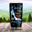 January A Queen Was Born Personalized KD2 HRX1612007 Stainless Steel Tumbler