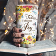 Charming Personalized Humming Bird And Flower Stainless Steel Tumbler 20oz - Today I Choose Joy NUA156
