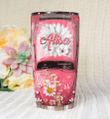 Personalized Huge Daisy Be Still Pink Tumbler