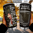 Personalized Black Women Nutrition Facts BWM ANYZ3108013Z Stainless Steel Tumbler
