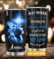 Personalized Tumbler Lion And Cross Way Maker