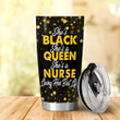 Nurse Galaxy Blue Uniform Sunflower Black Queen Nurse Nurse Nutrition Facts Nurse Gift ANLZ0112009Z Stainless Steel Tumbler