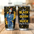 Nurse Galaxy Blue Uniform Sunflower Black Queen Nurse Nurse Nutrition Facts Nurse Gift ANLZ0112009Z Stainless Steel Tumbler