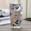 Halloween Boo Witch Cat Trick Or Treat Tumbler