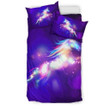 Unicorn Adventure Purple Set Comforter Duvet Cover With Two Pillowcase Bedding Set