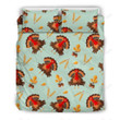 Turkey Thanksgiving Printed Set Comforter Duvet Cover With Two Pillowcase Bedding Set