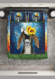 Sunflower Into Goat World Printed Set Comforter Duvet Cover With Two Pillowcase Bedding Set