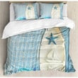 Vintage Boat Starfish Set Comforter Duvet Cover With Two Pillowcase Bedding Set