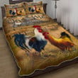 You And Me We Got This Rooster Said Quilt Bed Set