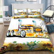 Trucker Sunflowers Printed Set Comforter Duvet Cover With Two Pillowcase Bedding Set