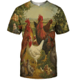 3D All Over Print Beauty Chicken Shirt