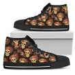Gothic Skull & Roses Shoes - High Top