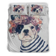 Flower French Bulldog Bedding Set