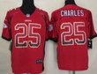 Nike Kansas City Chiefs #25 Jamaal Charles Drift Fashion Red Elite Jersey Nfl