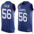 Men's New York Giants #56 Lawrence Taylor Royal Blue Hot Pressing Player Name & Number Nike Nfl Tank Top Jersey Nfl