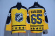 Men's Atlantic Division Ottawa Senators #65 Erik Karlsson Reebok Yellow 2017 Nhl All-Star Stitched Ice Hockey Jersey Nhl