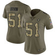 Women's Nike Oakland Raiders #51 Bruce Irvin Olive Camo Stitched Nfl Limited 2017 Salute To Service Jersey Nfl- Women's