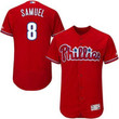 Philadelphia Phillies #8 Juan Samuel Red Flexbase Collection Stitched Mlb Jersey Mlb