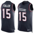 Men's Houston Texans #15 Will Fuller Navy Blue Hot Pressing Player Name & Number Nike Nfl Tank Top Jersey Nfl
