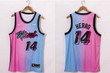 Men's Miami Heat #14 Tyler Herro Pink Blue 2021 Nike City Edition Swingman Jersey Nba
