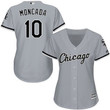 White Sox #10 Yoan Moncada Grey Road Women's Stitched Baseball Jersey Mlb- Women's