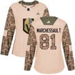 Adidas Vegas Golden Knights #81 Jonathan Marchessault Camo Authentic 2017 Veterans Day Women's Stitched NHL Jersey NHL- Women's