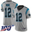 Nike Panthers #12 Dj Moore Silver Men's Stitched Nfl Limited Inverted Legend 100Th Season Jersey Nfl
