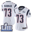 #73 Limited John Hannah White Nike Nfl Road Women's Jersey New England Patriots Vapor Untouchable Super Bowl Liii Bound Nfl