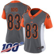 Nike Bengals #83 Tyler Boyd Silver Women's Stitched Nfl Limited Inverted Legend 100Th Season Jersey Nfl- Women's