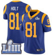 #81 Limited Torry Holt Royal Blue Nike Nfl Alternate Men's Jersey Los Angeles Rams Vapor Untouchable Super Bowl Liii Bound Nfl