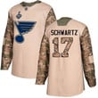 Blues #17 Jaden Schwartz Camo 2017 Veterans Day Stanley Cup Final Bound Stitched Hockey Jersey Nhl